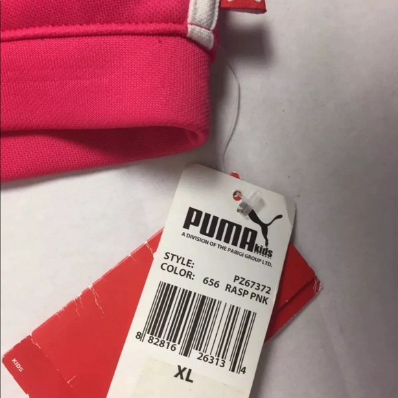 PUMA Girls RASPBERRY PINK Track Pants SIZE LARGE - Picture 3 of 7